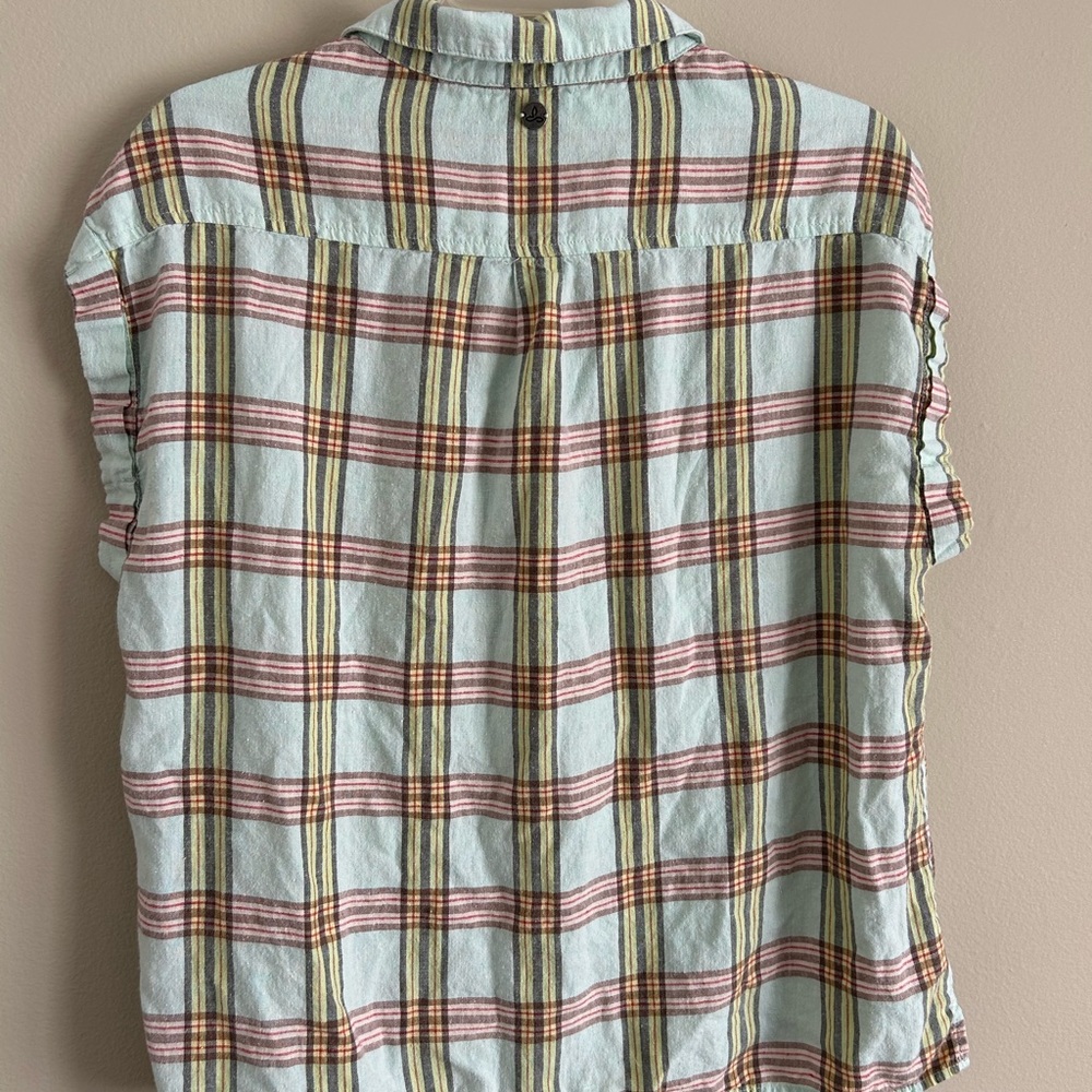 Prana plaid hemp top - Picture 4 of 4